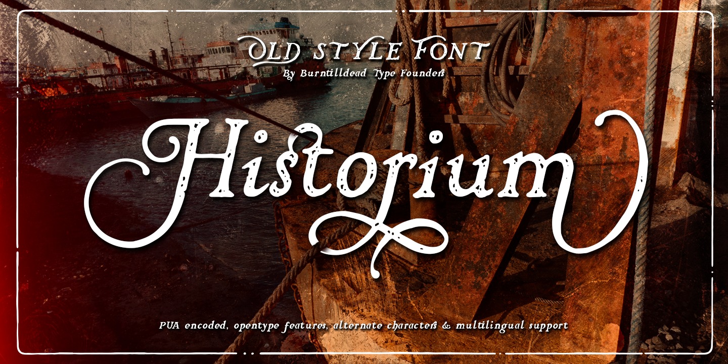 Ejemplo de fuente Historium Vintage